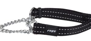 Rogz for dogs snake halfslip halsband zwart