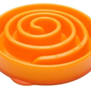 Slo-bowl feeder mini coral spiraal oranje
