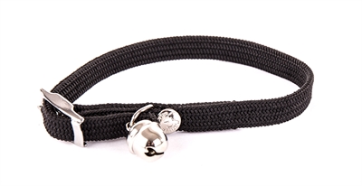 Manoeuvreren tragedie Hij Martin halsband kat elastisch nylon zwart - My Petstore