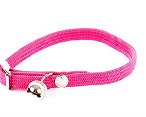 Martin halsband kat elastisch nylon roze