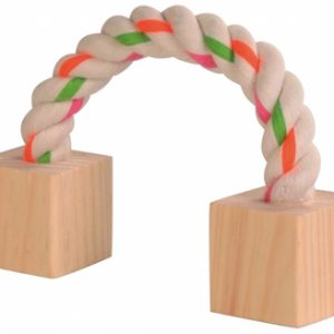 Trixie speeltouw met hout