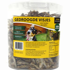 Gedroogde visjes voor hond en kat