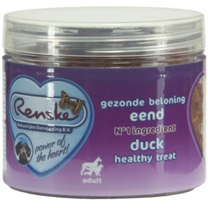 Renske hond gezonde beloning mini hartjes eend
