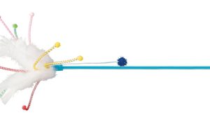 Trixie katten speelstok met veren assorti