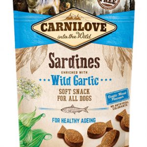 Carnilove soft snack sardines / wilde knoflook