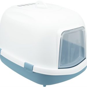 Trixie be eco gerecycled kattenbak vico met kap antraciet/groen