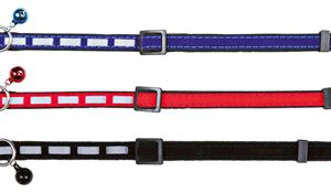 Trixie halsband kat safer life fluweel reflecterend assorti