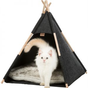 Trixie kattenmand tipi vilt antraciet