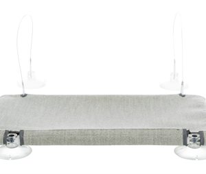 Trixie kattenmand hangmat raam velours grijs
