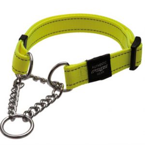 Rogz for dogs fanbelt halfslip halsband geel