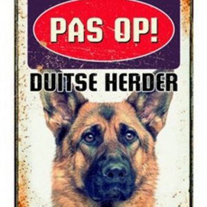 Plenty gifts waakbord blik duitse herder