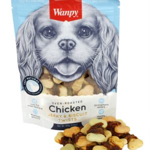 Wanpy oven-roasted chicken jerky / biscuit twists