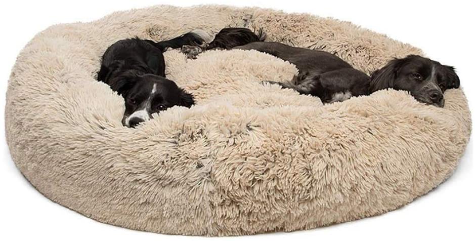 RELAX KUSSEN Donut mand - Superzacht - - Pluche Ronde kussen Hond XXL 120cm - Warme knuffelmand - My