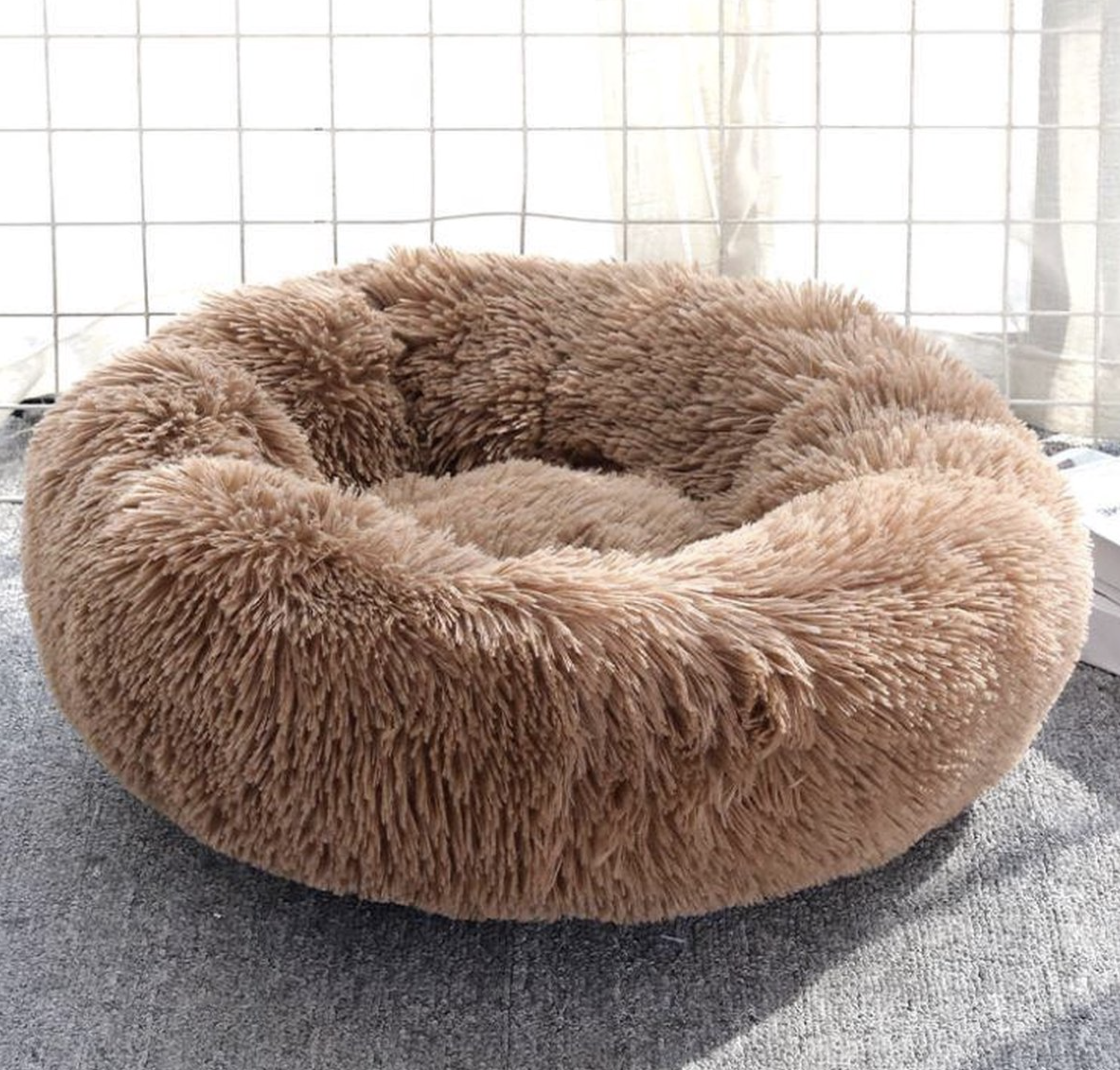 laden Gehoorzaamheid als RELAXMAND Donut mand - Superzacht - antislip - Pluche Ronde mand Hond Kat  40cm - Warme knuffelmand - My Petstore