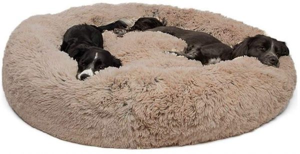 weigeren pit Ondoorzichtig RELAXMAND Donut mand - Superzacht - antislip - Pluche Ronde mand Hond 100cm  - Warme knuffelmand - My Petstore