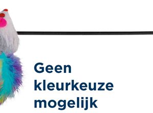 Trixie speelstaaf muis kunststof / pluche met kattenmunt