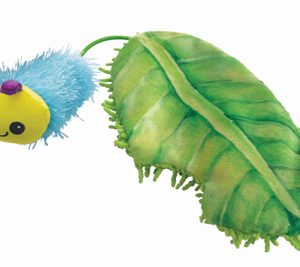 Kong flingaroo rups met blad met catnip
