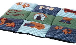 Trixie hondenkussen patchwork blauw / groen