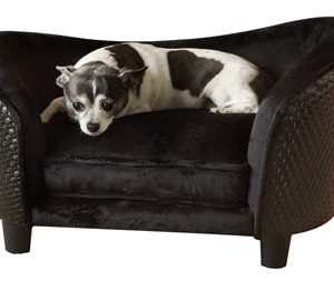 Enchanted hondenmand sofa ultra pluche snuggle wicker bruin