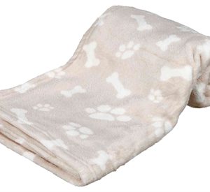 Trixie hondendeken kenny fleece bot / pootjes beige