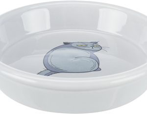 Trixie voerbak / waterbak boze kat grijs
