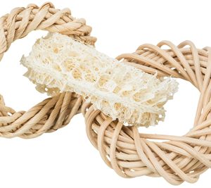 Trixie luffaring met rotan-en maÏsblad ring naturel