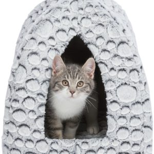 Trixie kattenmand iglo mila pluche wit / grijs