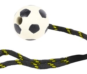 Happy pet tough toys werptouw met voetbal rubber