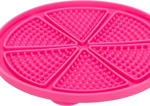 Trixie lick'n'snack mat met zuignappen siliconen roze