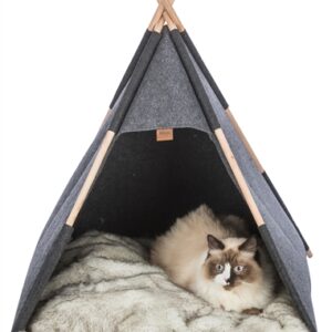 Trixie schuilplaats tipi vilt antraciet