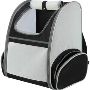Trixie hondentas rugtas chloe lichtgrijs / zwart