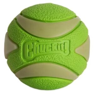 Chuckit max glow ultra squeekerbal groen