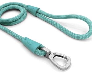 Morso hondenriem regular rope gerecycled aquamarine blauw