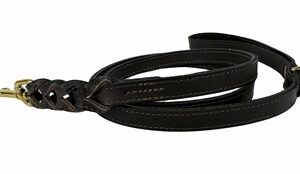 Sazzz hondenriem passion braided classic leer donker bruin
