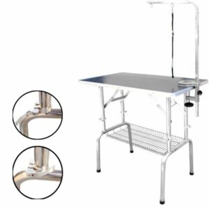 RVS Trimtafel 95x55cm verstelbaar met trimarm