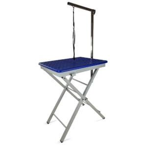 Blauwe Trimtafel SHOW - antislip met enkele trimarm - 60 x 45 x 82cm