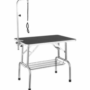 RVS Trimtafel EASY - antislip met enkele trimarm - 82 X 50 X 80 CM