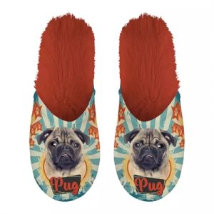 Pantoffel pug mopshond oranje