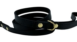 Sazzz hondenriem passion classic leer zwart