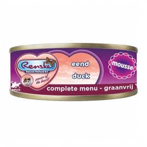 Renske kat vers bereid mousse eend graanvrij