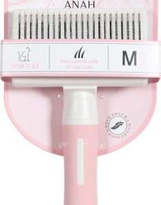 Zolux anah slickerborstel intrekbaar roze / wit