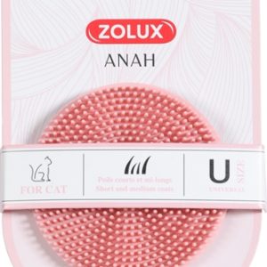 Zolux anah borstel rond rubber roze