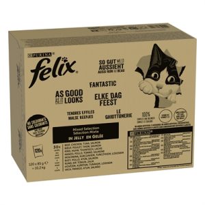 Felix mixed selection in gelei rund / kip / tonijn / zalm