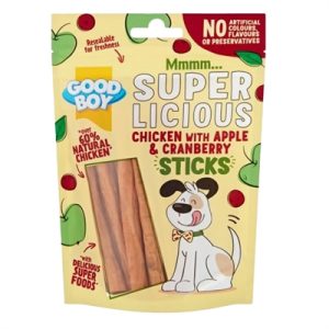 Good boy superlicious sticks chicken / apple / cranberry