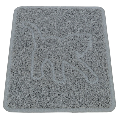 Trixie kattenbakmat kattensilhouet pvc lichtgrijs